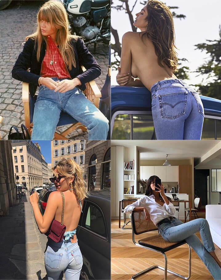 Jean levis 501 femme vintage hot sale