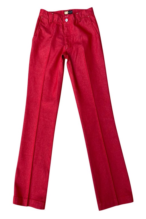 Jean flare rouge