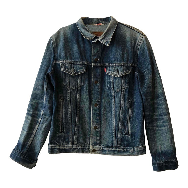 Veste en jean longue levis online femme