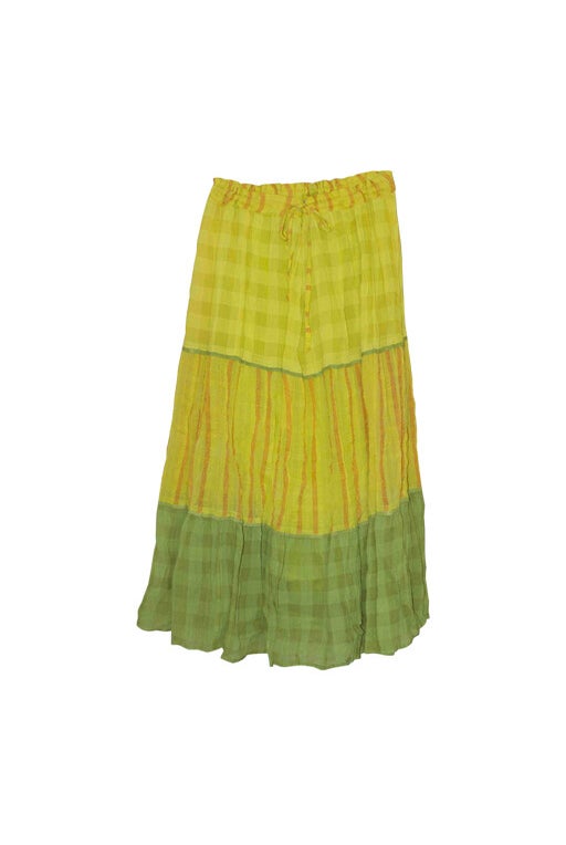 Cotton and viscose skirt 