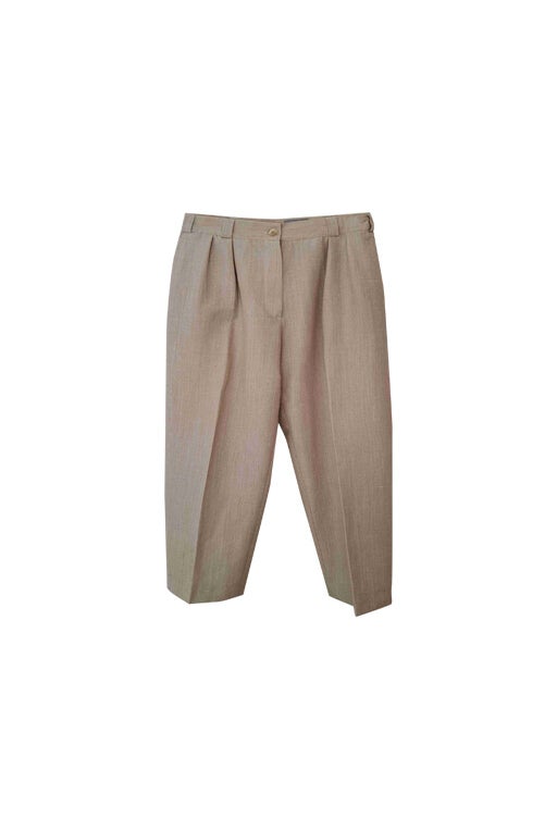 Linen pleated pants